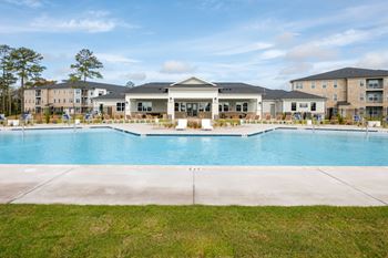 Saltwater, resort-style swimming pool